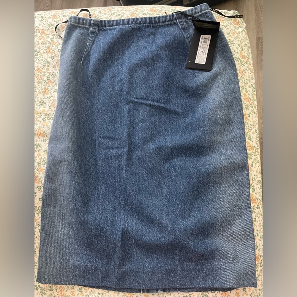 Versace Blue Denim Skirt